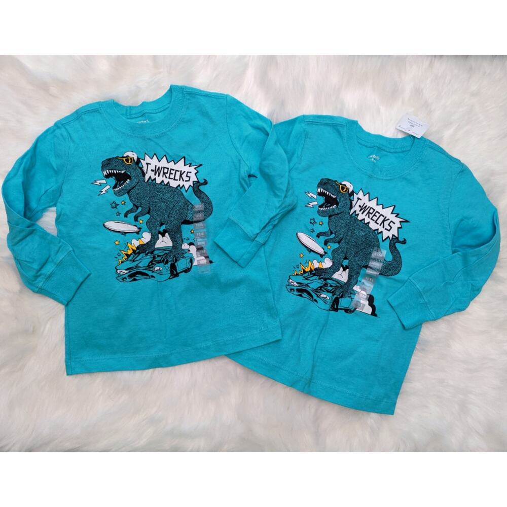 Carter's Twin Bundle Tee Shirts Boys T Rex sz 18m